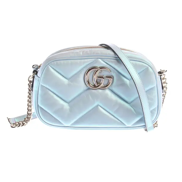 Shoulder Bag, in Light Blue, Leather, Gucci