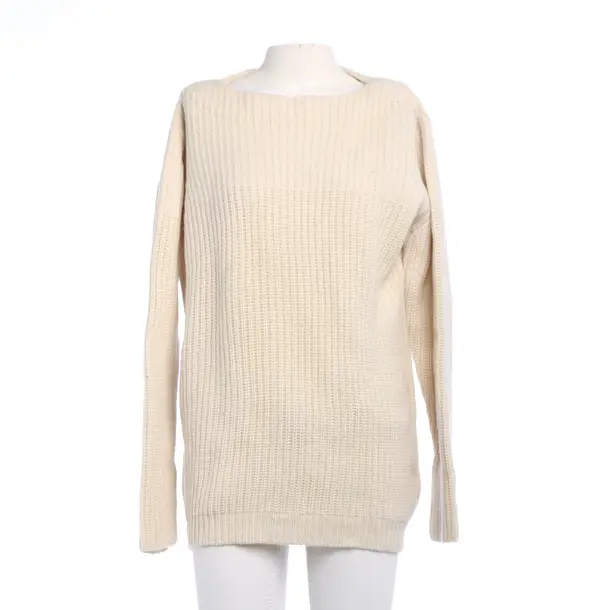 Jumper in White, Wool, Closed