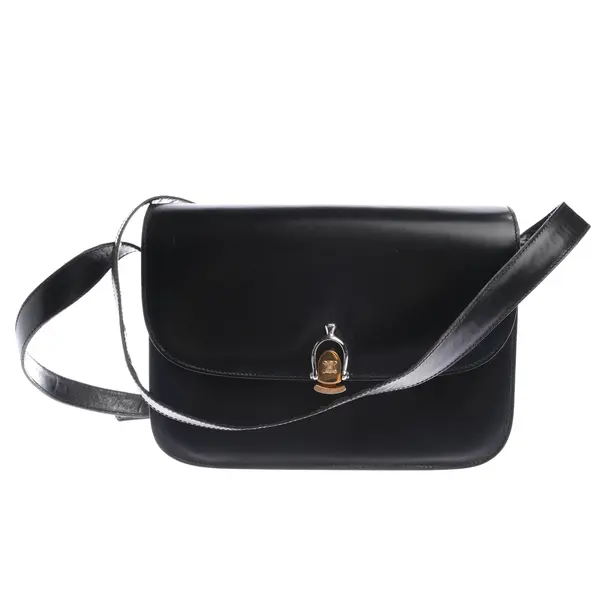 Shoulder Bag, in Black, Leather, Céline