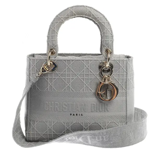 Handbag, in Light Gray, Cotton, Dior