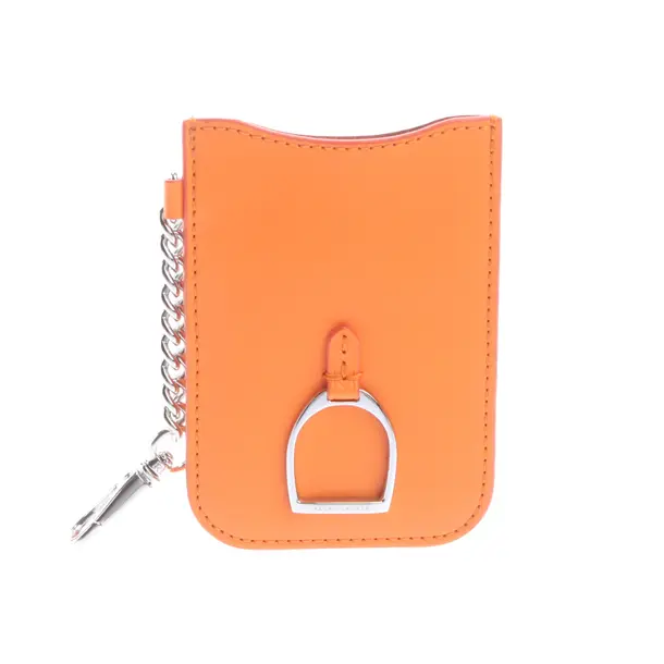 Etui, in Orange, Leder, Polo Ralph Lauren
