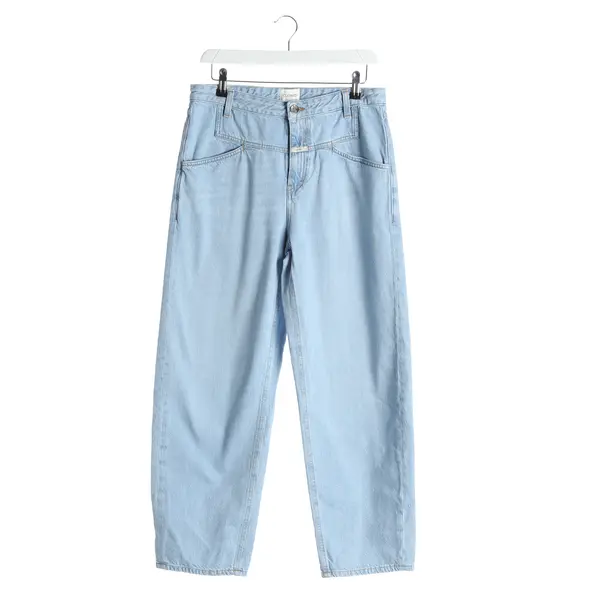 Jeans straight fit, in Azzurro, Cotone, Chiuso