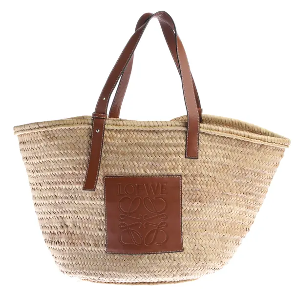 Shopper, in Hellbraun, Stroh, Loewe