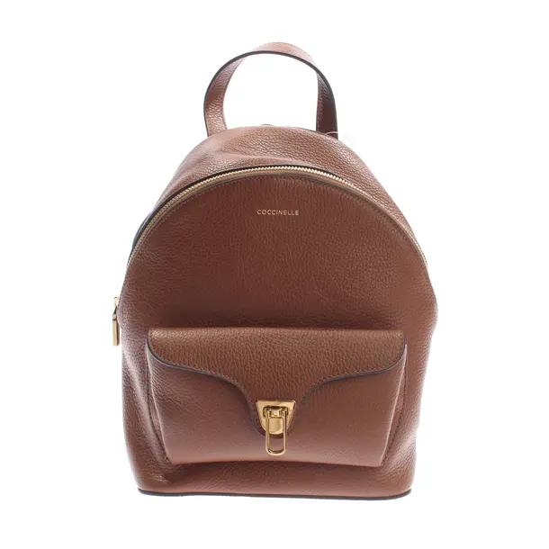 Rucksack, in Hellbraun, Leder, Coccinelle