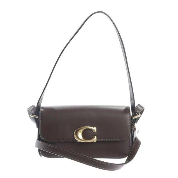 Schultertasche, in Braun, Leder, Coach