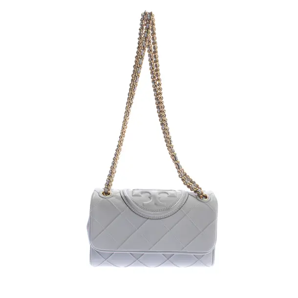 Shoulder Bag, in Gray, Leather, Tory Burch