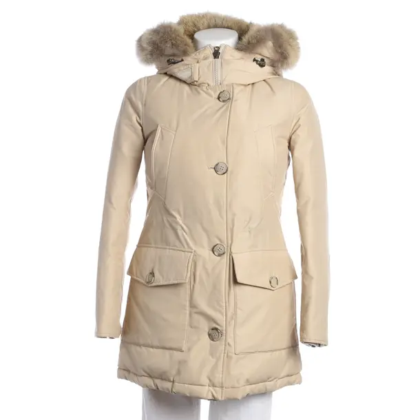 Winter Jacket, in Light Brown, Cotton, Woolrich