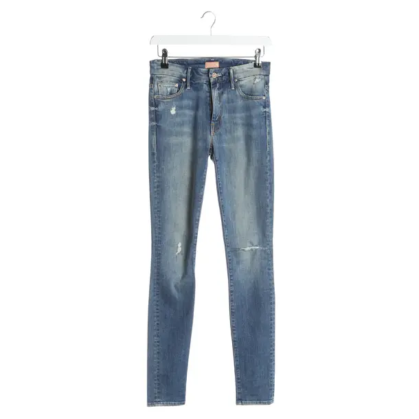 Skinny Jeans, in Blue, Cotton, Mother