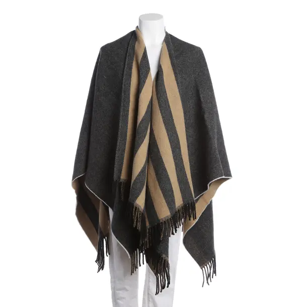 Poncho, in Dark Gray, Wool, Max Mara