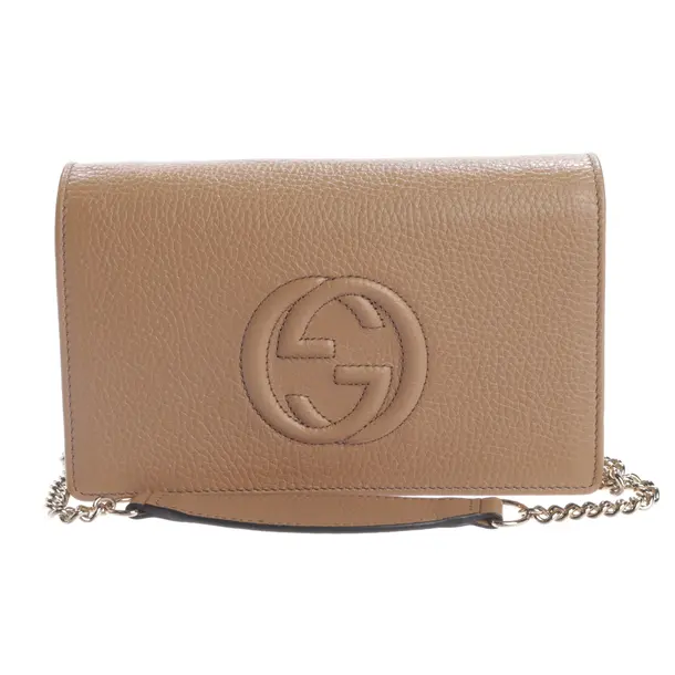 Wallet on Chain, in Hellbraun, Leder, Gucci