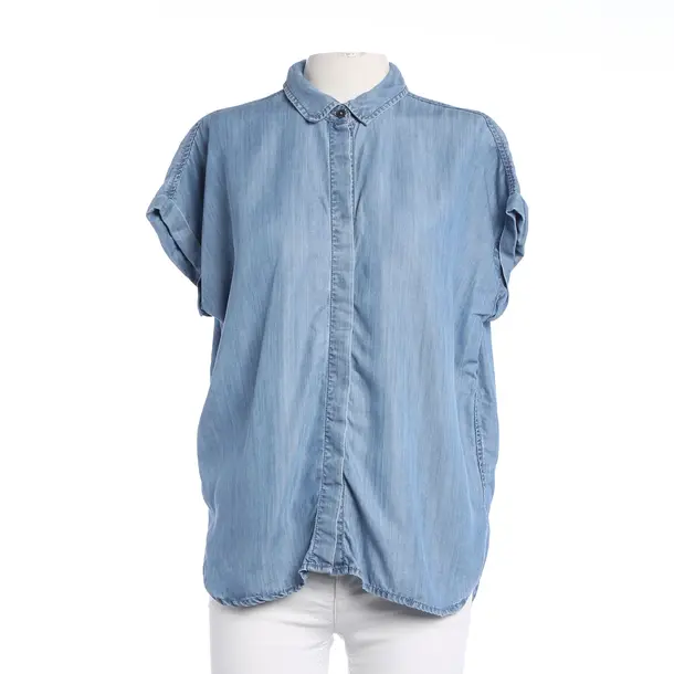 Camicetta, in Blu, Lyocell, Chiuso