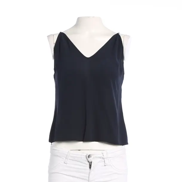 Top, in Navy, Silk, Max Mara
