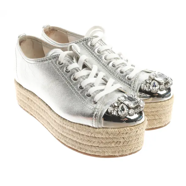 Sneaker, in Silber, Miu Miu