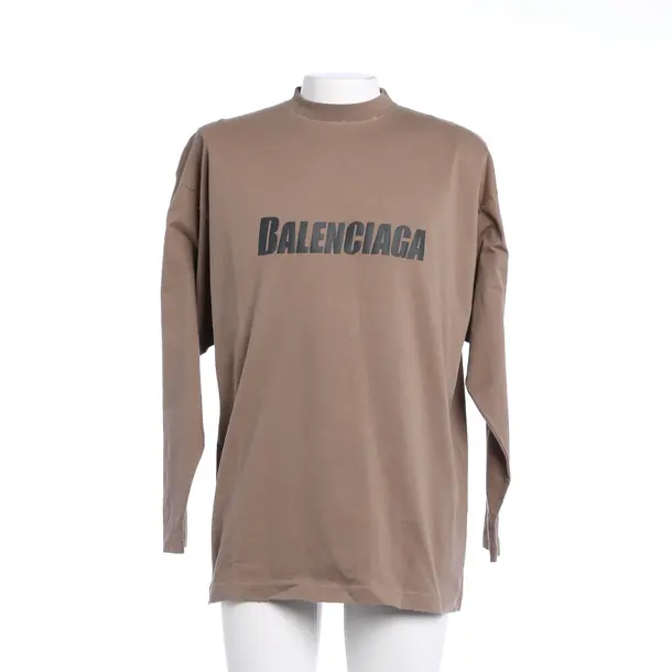Long Sleeve Shirt, in Brown, Cotton, Balenciaga