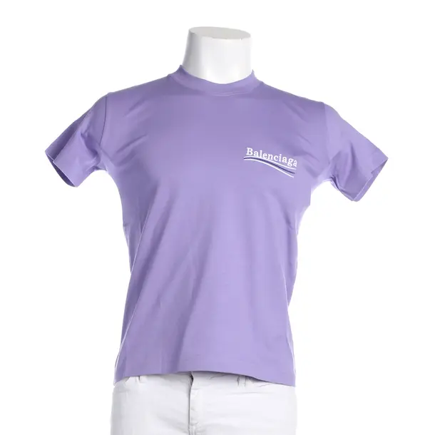T-Shirt, in Lavendel, Baumwolle, Balenciaga