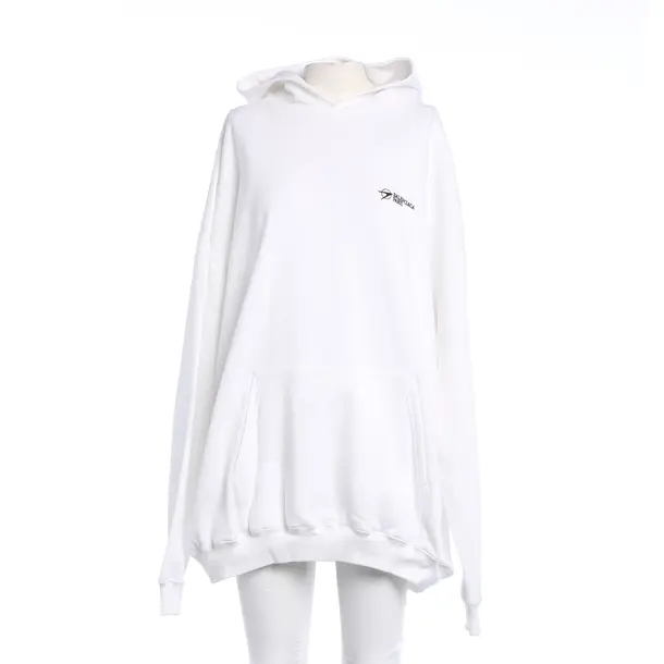 Hoodie, in Weiß, Baumwolle, Balenciaga