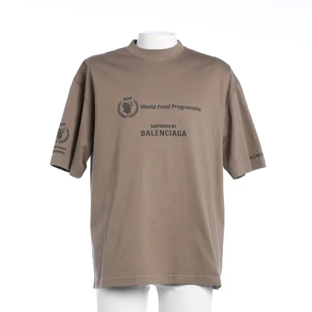 T-Shirt, in Braun, Baumwolle, Balenciaga