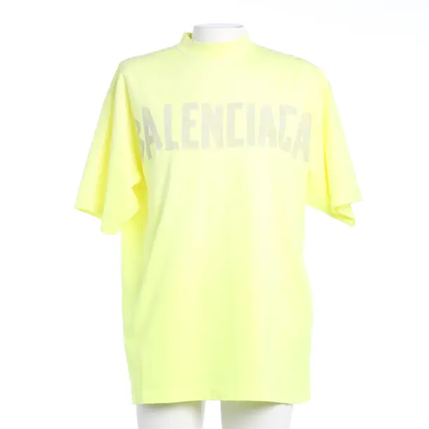 T-Shirt, in Yellow, Cotton, Balenciaga