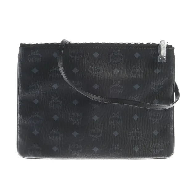 Schultertasche, in Schwarz, Leder, MCM