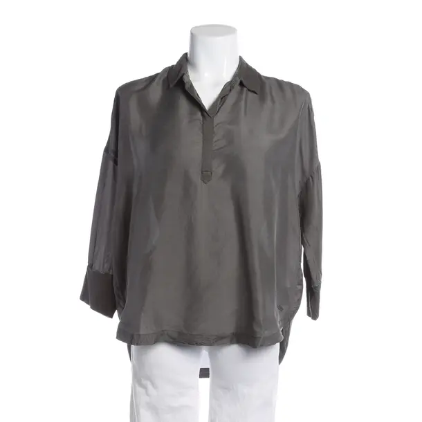Bluse, in Dunkelgrau, Seide, Woolrich