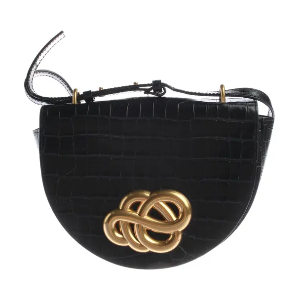 Cross Body Bag, in Black, Leather, By Malene Birger