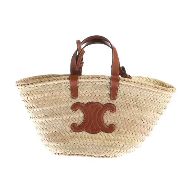 Shopper, in Hellbraun, Stroh, Céline