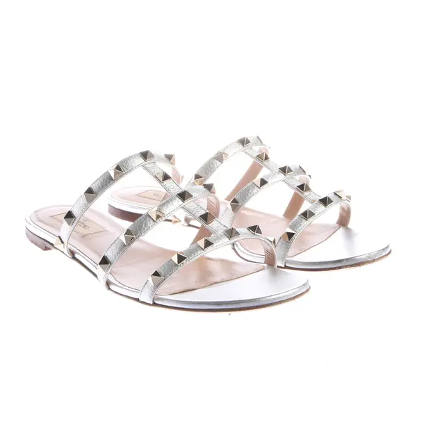 Strappy Sandals, in Silver, Valentino