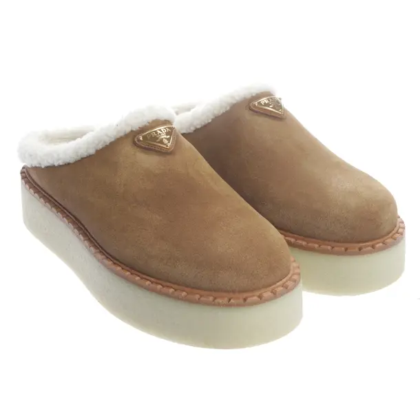 Mules, in Braun, Prada