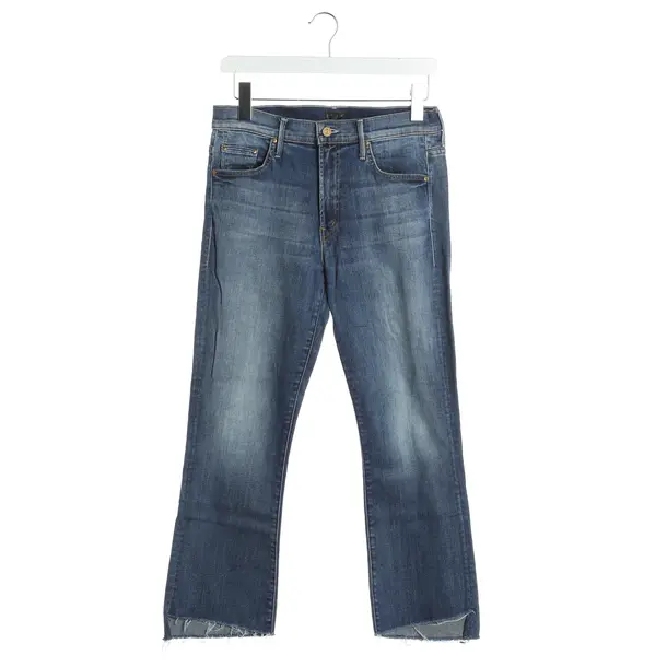 Straight Fit Jeans, in Blue, Cotton, Mother