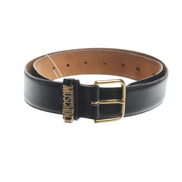 Belt, in Black, Leather, Moschino