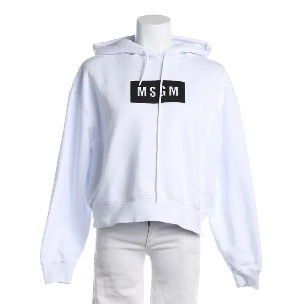 Hoodie, in Weiß, Baumwolle, MSGM