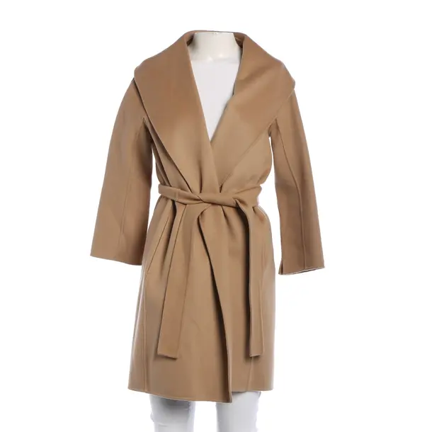 Übergangsmantel, in Hellbraun, Wolle, Max Mara