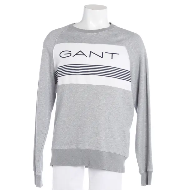 Sweatshirt, in Hellgrau, Baumwolle, Gant