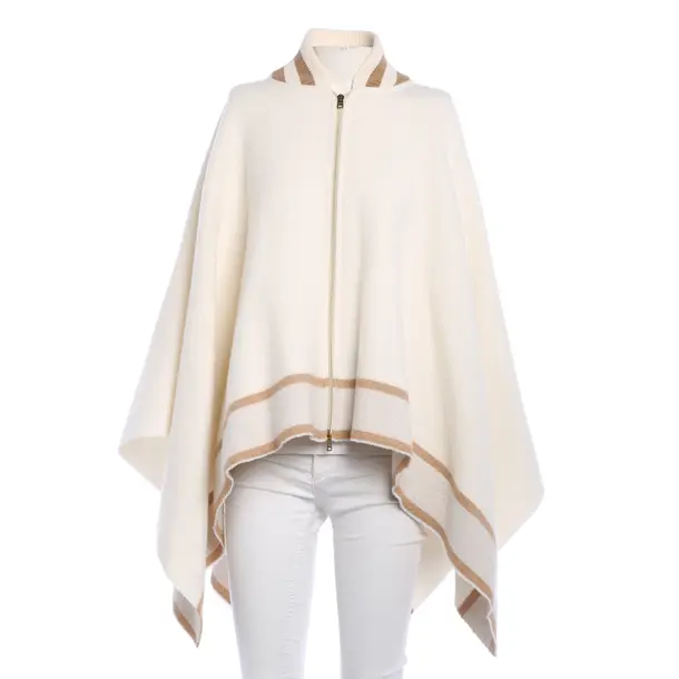 Poncho, in Cream, Baumwolle, Herno