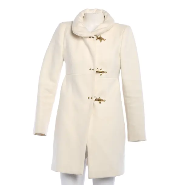 Winter Coat, in Cream, Wool, Fay