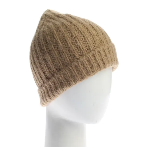 Beanie, in Brown, Wool, Closed