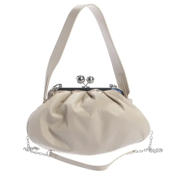 Shoulder Bag, in Beige, Leather, Max Mara