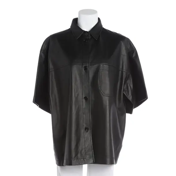 Blouse, in Black, Leather, MM6
