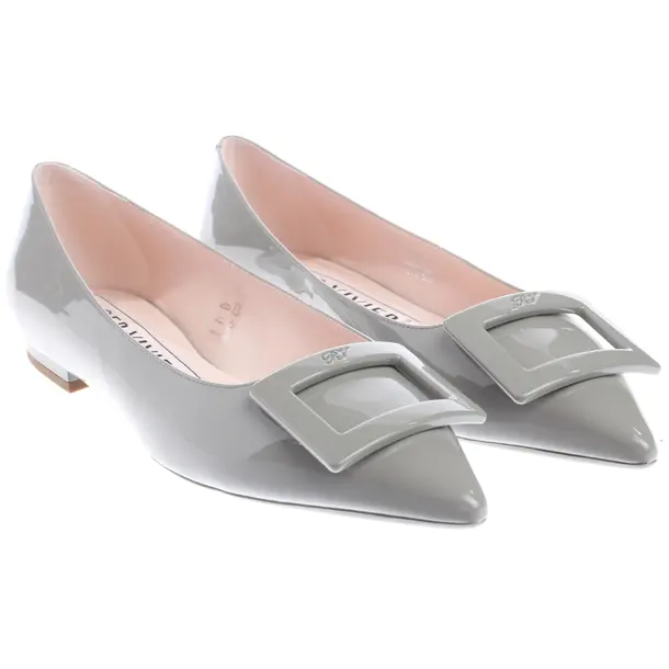 Ballet Flats, in Gray, Roger Vivier