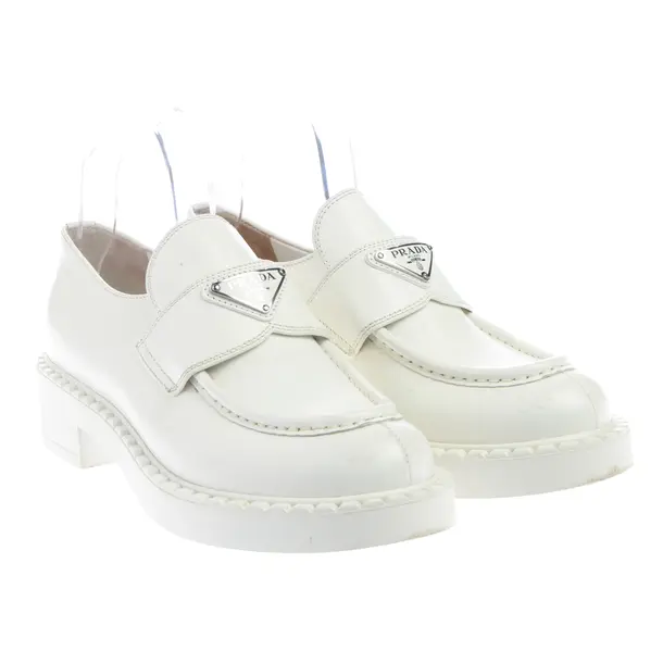 Loafers, in Weiß, Prada