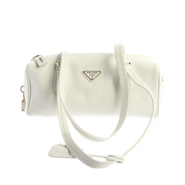 Shoulder Bag, in Beige, Leather, Prada