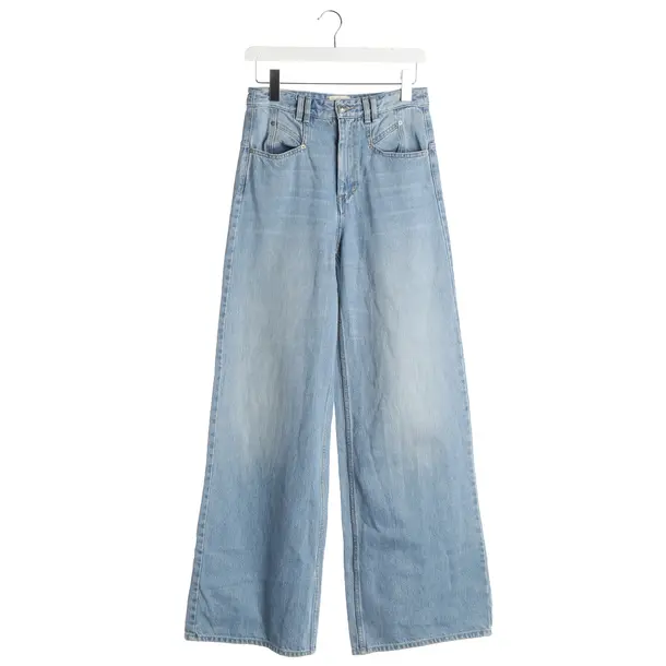 Straight Fit Jeans, in Light Blue, Cotton, Isabel Marant