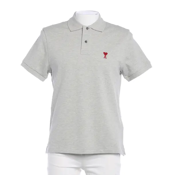Polo Shirt, in Light Gray, Cotton, Ami Paris