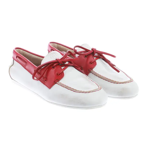 Loafers, in White, Miu Miu