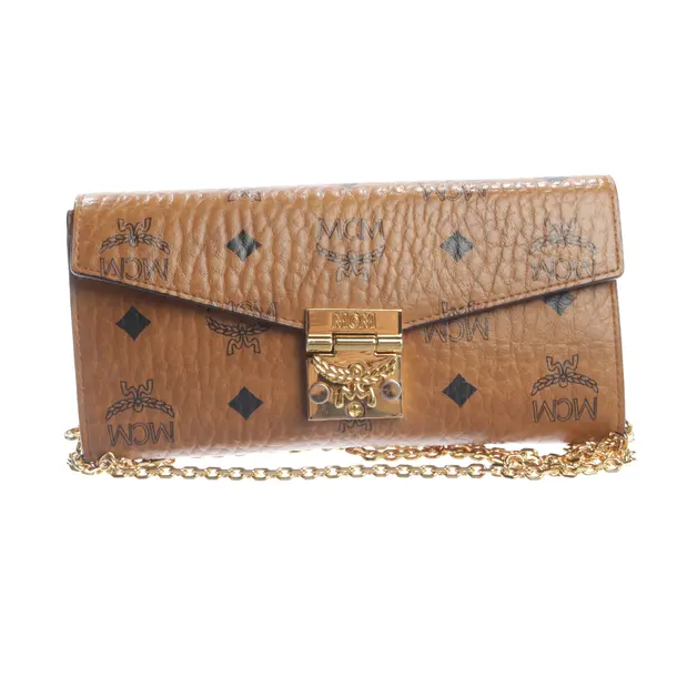 Wallet on Chain, in Brown, Leather, MCM