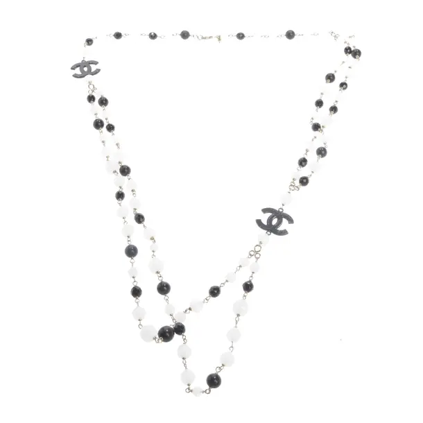Necklace, in Black, Other Fibers, Chanel