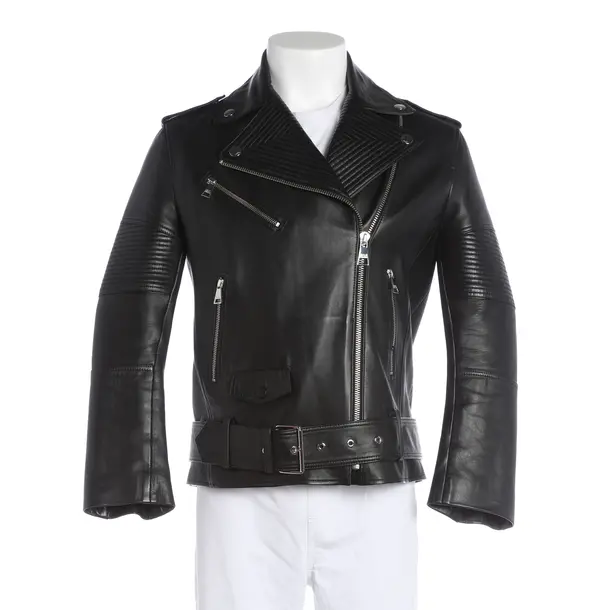 Lederjacke, in Schwarz, Leder, Karl Lagerfeld