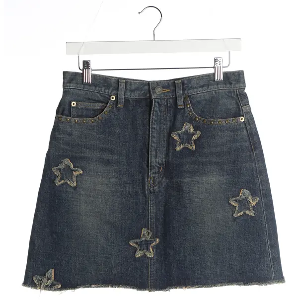 Rock, in Blau, Baumwolle, Saint Laurent