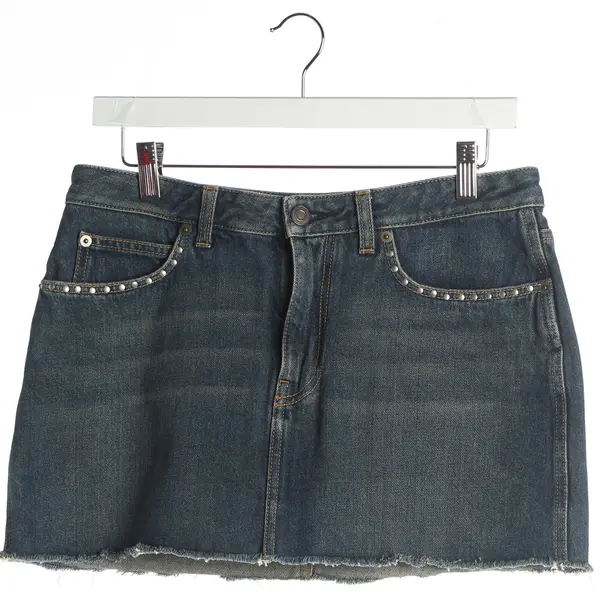 Rock, in Blau, Baumwolle, Saint Laurent