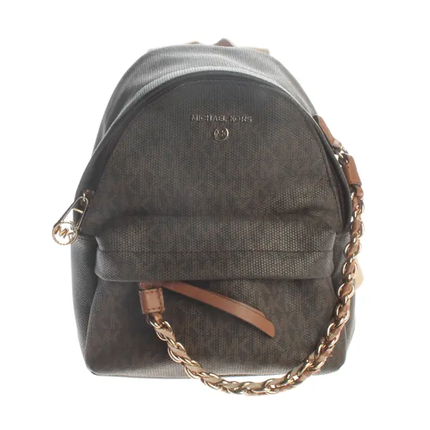 Rucksack, in Dunkelbraun, Leder, Michael Kors